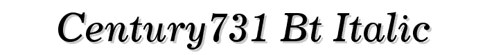 Century731 BT Italic font